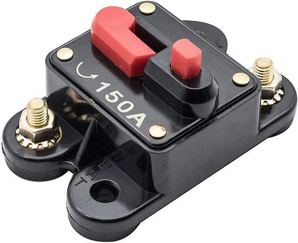 Disjuntor Som Chave Automotivo 150A Resetavel Proteção Descarga Bateria 12V