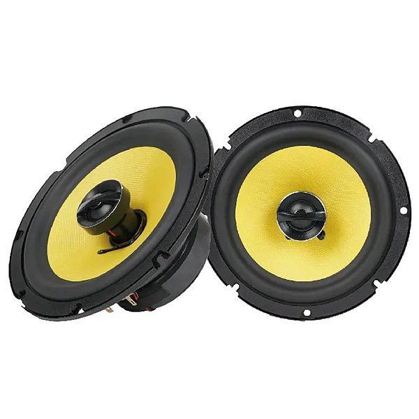 Par Alto Falantes Amarelos 6.5 Polegadas 90WRMS Impedância 3 Ohms PMPO 630W NSJ610 - Nakamichi
