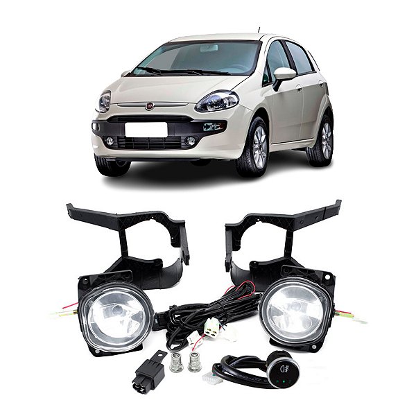 Conjunto de Faróis de Milha Auxiliar Fiat Punto 2013 a 2017 - Shocklight