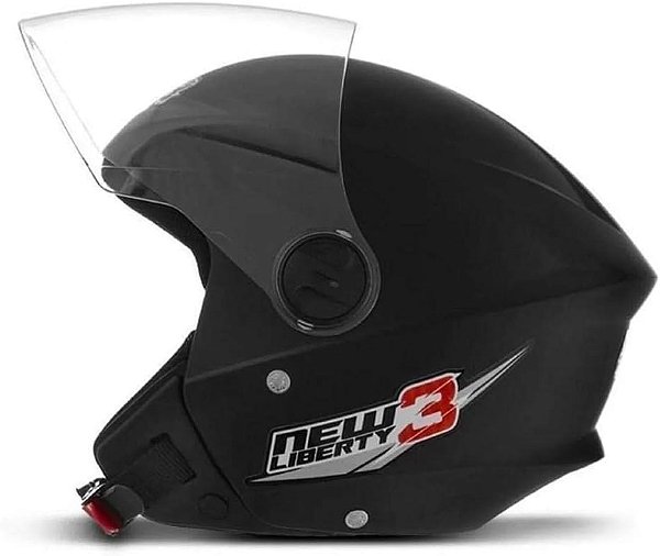 Capacete Moto Aberto Preto Pro Tork New Liberty 3 Viseira Cristal 2mm Espessura Tamanho 60