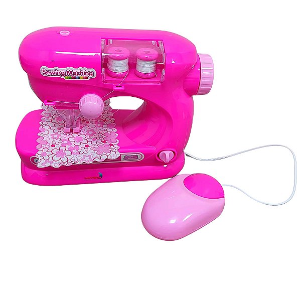 Máquina Costura Infantil Mini Ateliê Rosa Escuro BW035RSD - Importway