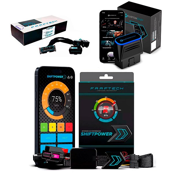 ShiftPower Plug & Play + Custom Easy OBDII + Cabo Adaptador FT-OBD-SWG para Carros Jeep by Faaftech