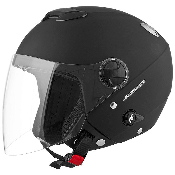 Capacete Moto Aberto New Atomic Solid Fosco Preto Tamanho 58 Inmetro - Pro Tork