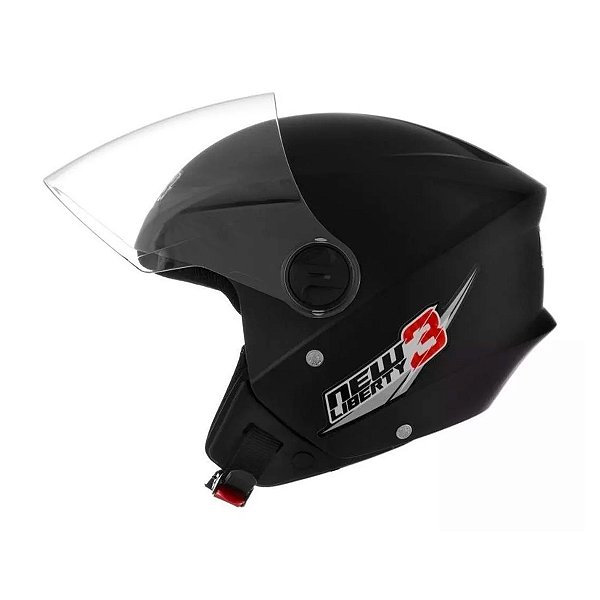 Capacete Moto Aberto New Liberty 3 Preto Fosco Viseira Cristal Inmetro Tamanho 56 - Pro Tork