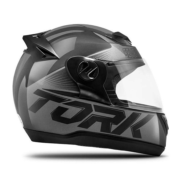 Capacete Moto Fechado Liberty Evolution G7 Viseira Cristal Preto/Cinza Inmetro Tamanho 56 - Pro Tork