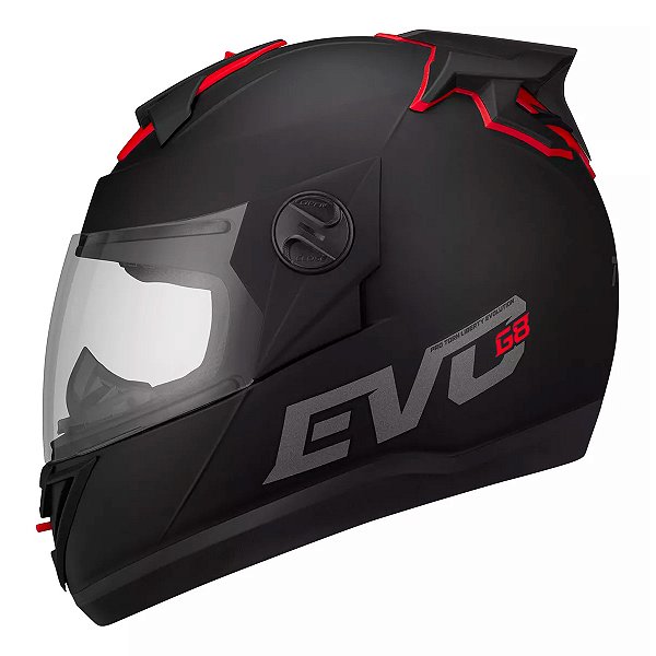 Capacete Moto Fechado Evolution G8 EVO Viseira Cristal Inmetro Tamanho 62 - Pro Tork