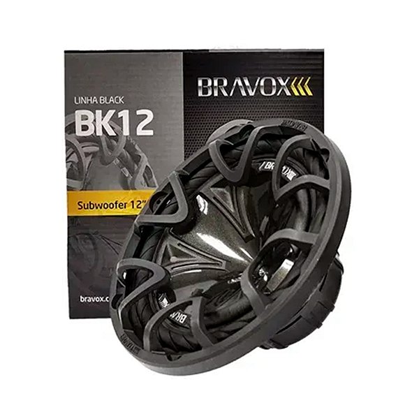 Alto Falante Subwoofer Bravox 12 Bk12 D4 350w Rms Bobina Dupla 4+4 Ohms