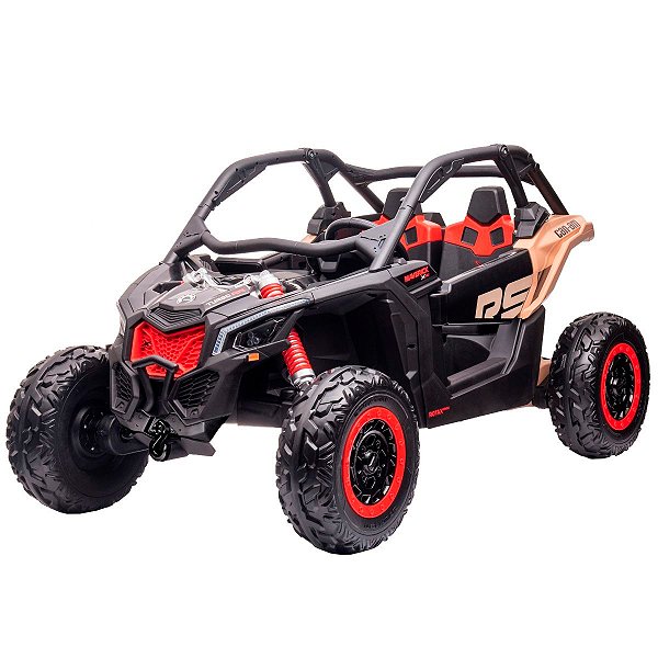 Quadriciclo UTV Elétrico Infantil 24v MP3 USB SD Importway Preto Licenciado Can Am Maverick
