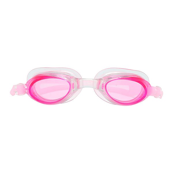 Óculos de Natação Rosa Silicone Tiras Ajustáveis Visão Cristalina
