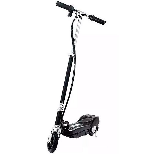 Patinete Elétrico Scooter Elétrica Bivolt Suporta 70kg 8 km/h Preto 120W 24V
