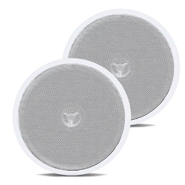 Caixas De Embutir Sistema Som Ambiente Bluetooth Arandela Redonda Branca Ativa + Passiva Le Son