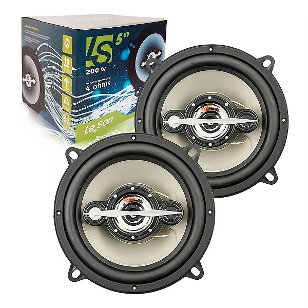 Par Alto Falante 5 Polegadas Quadriaxial Leson Ls5 200W 4 Ohms