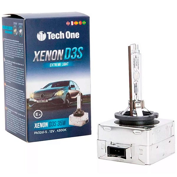 Lâmpada Automotiva 4300k Tech One Xênon D3S 12V 35W Proteção UV