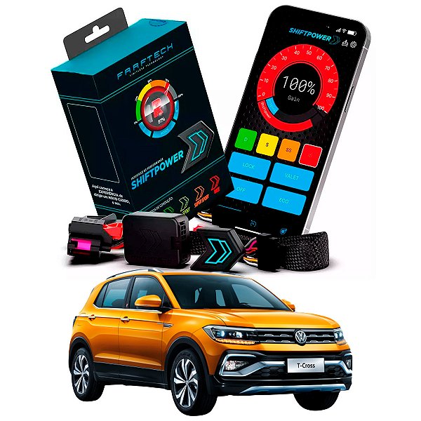 ShiftPower Nova Versão Chip Performance SFi Pedal Volkswagen T-Cross 6.9+ Atualizado - Faaftech