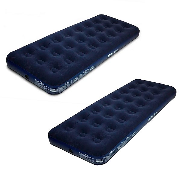 2x Colchões Infláveis Casal Star Azul Colchão PVC 185cm Altura Suporta até 150kg - NTK Nautika