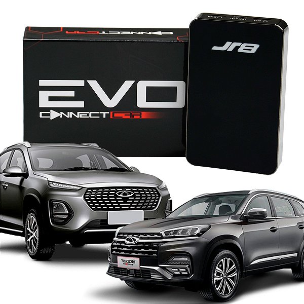 Streaming Box Carros Chery CarPlay Bluetooth Wifi 64GB 4GB Ram Android 10 Processador Octacore Evo Connect - JR8