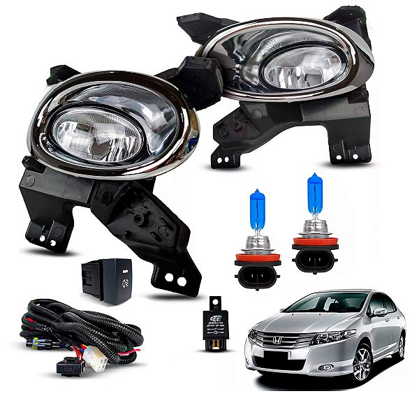 Par Lâmpadas Super Brancas H11 8500k Efeito Xenon Automotiva + Kit Farol de Milha