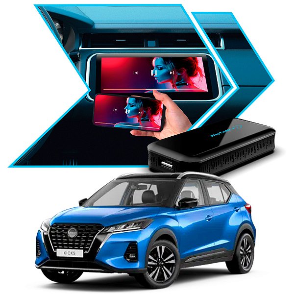 PlaytoAir Módulo Carplay Android Auto Espelhamento Sem Fio Via Wi-fi Bluetooth Para Multimídia Carros Nissan