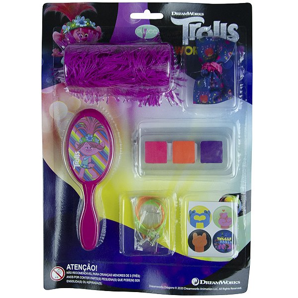 Cartela Trolls Maquiagem Para Boneca Com Marabu - Pupee Brinquedos