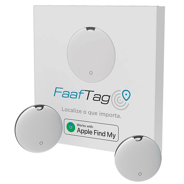 Kit 2 Tag Rastreador Localizador de Objetos Pets Malas Gps Faaftag Faaftech FT-TAG