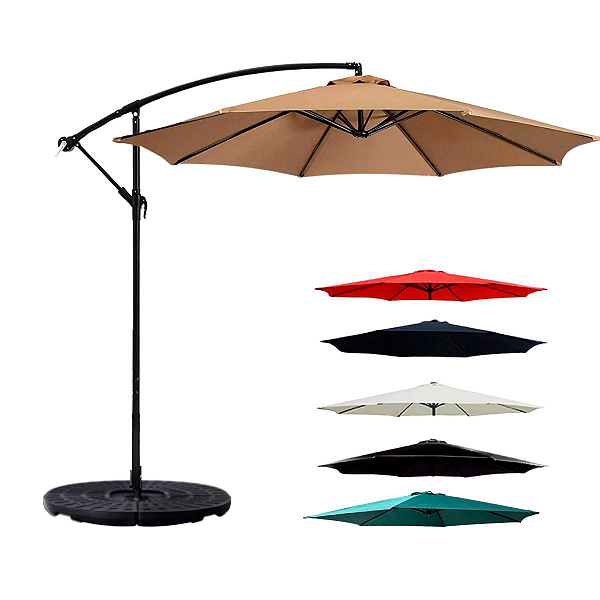 Contra Peso Base De Ombrelone Lateral Guarda Sol 4 Peças 13 Litros Sol Piscina Praia Luxo -Importway