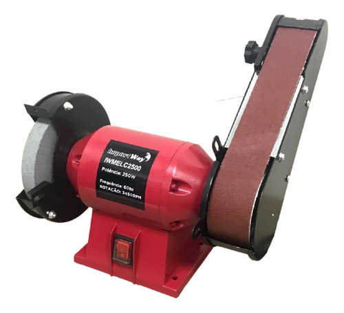 Motoesmeril Com Lixadeira De Cinta Importway 127v 250w