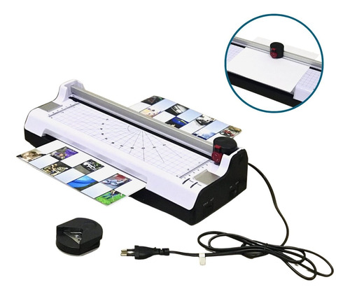 Plastificadora Laminadora 5 Em 1 Refiladora A4 A5 A6 Com Cortes 220v Importway Iwplra-45x102