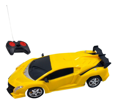 Carrinho De Controle Remoto Com Luz Meninos Radical Amarelo