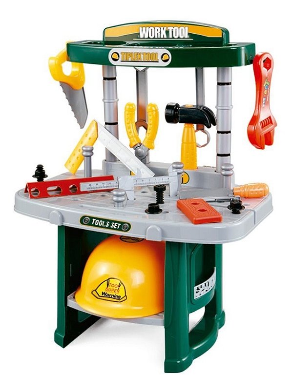 Kit Ferramentas Infantil Bancada Oficina Com 54 Peças Brinquedo Criança Didático Importway Bw033