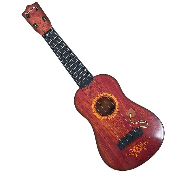 Violão De Brinquedo Infantil 58cm Com Corsa Em Aço Mini