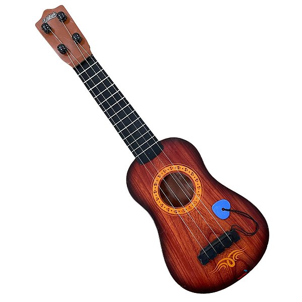 Mini Violão Infantil Brinquedo 44 Acústico Corda Aço Palheta