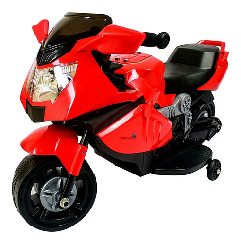 Mini Moto Elétrica Infantil 6v Importway C/ Luzes E Som Vermelho