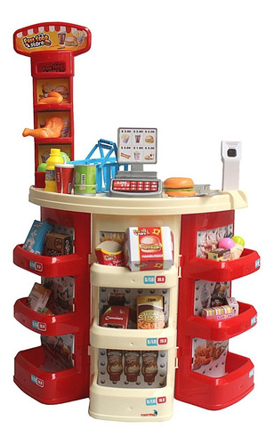 Mini Mercadinho Infantil Importway Com 30 Peças E Cesta