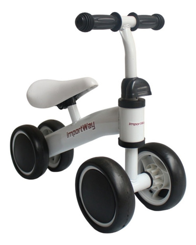 Triciclo Balance Andador S/pedal Equilibrio Menino Menina Cor Branco