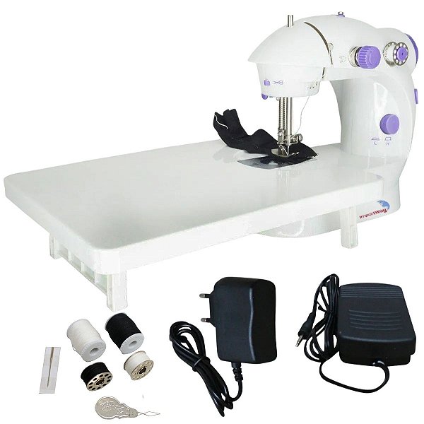 Mini Maquina Costura Portátil Completa Mesa Pedal Importway