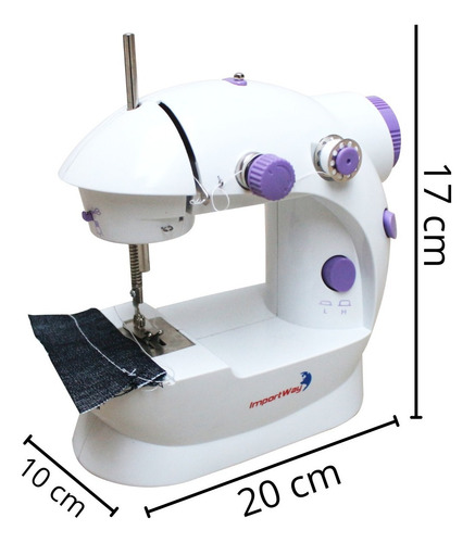 Mini Máquina De Costura Elétrica Portátil Com Pedal110v/220v Bivolt