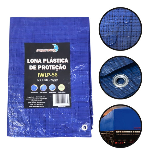 Lona 5x8 Impermeavel Piscina Barraca Camping Telhado 40 Metros Quadrados