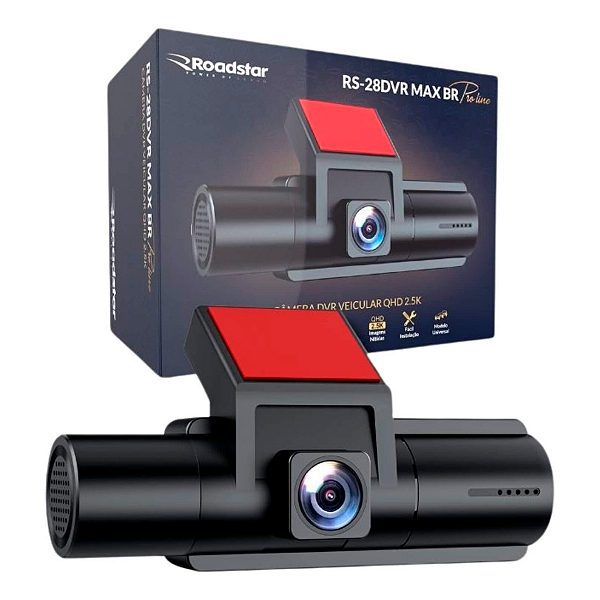 Câmera Veicular Dash Cam Dupla Dianteira e interna DVR QHD 2.5K RS-28DVR MAX BR Pro Line - Roadstar