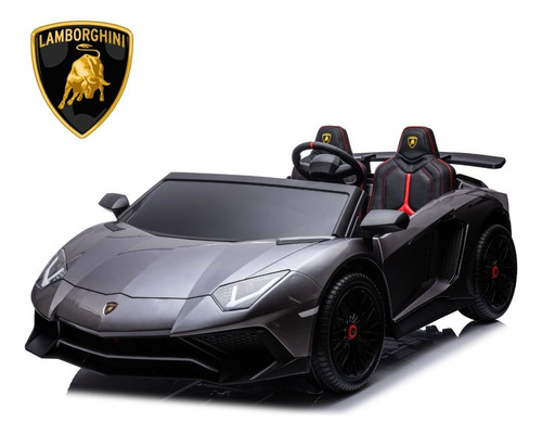 Carro Elétrico Infantil 24v Lamborghini Aventador Até 100kg Gigante 2 Assentos Importway Bw235 Cor Cinza