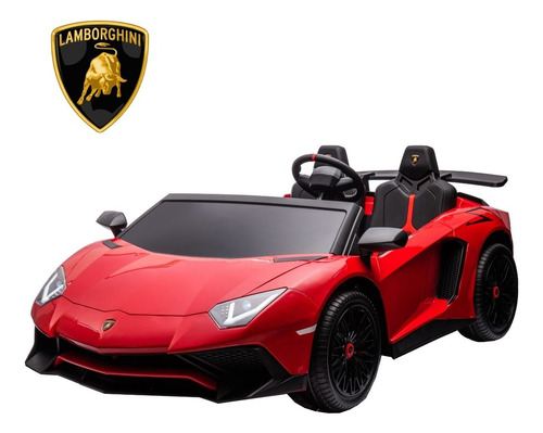 Carro Elétrico Infantil 24v Lamborghini Aventador Até 100kg Gigante 2 Assentos Importway Bw235 Cor Vermelho
