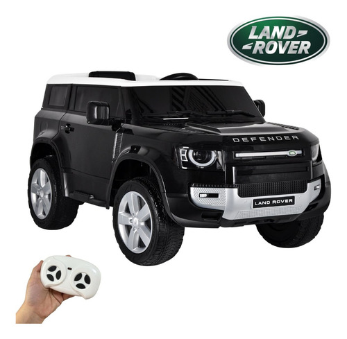 Carrinho Elétrico Infantil Land Rover Defender Controle 12v Importway Bw-271 Cor Preto
