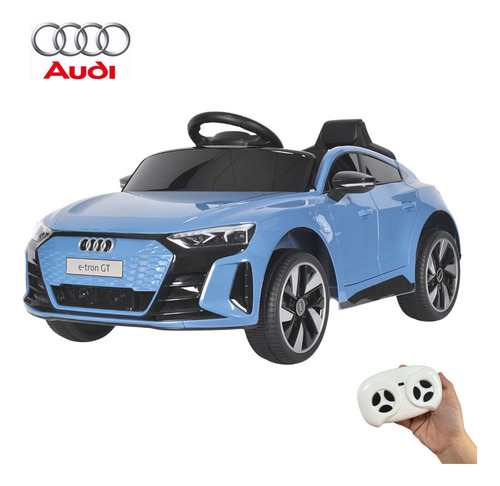 Mini Carro Elétrico Infantil Audi Etron Gt Bateria 6v Azul Brinqway