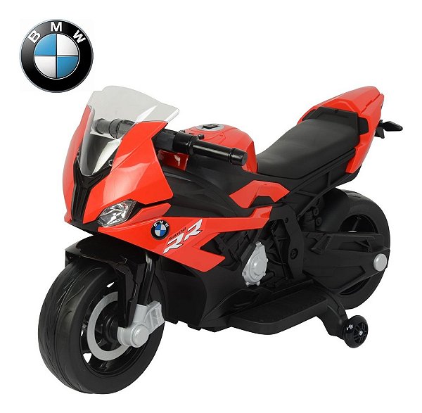 Mini Moto Elétrica 12v Bmw S1000rr Som Farol Led Licenciada Cor Vermelha