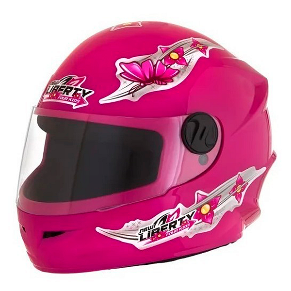 Capacete Moto Fechado Infantil Liberty Four Kids Tamanho 54 Cor Rosa Girls Criança - Pro Tork