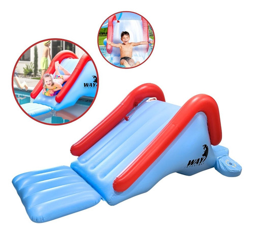 Escorregador Inflável Tobogã Gigante Para Piscina 252cm Cor Colorido
