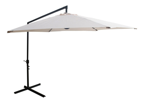 Ombrelone Guarda Sol Suspenso 3,0m Com Base Lateral Branco