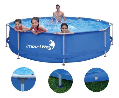 Piscina Circular Estruturada 6800l Grande Diversão Adultos