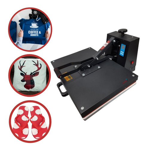 Prensa Térmica Camiseta Plana 40x60 Sublimação Jacaré Transfer Estampa 220v Importway Iwpts-60220