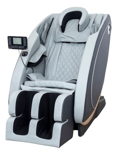 Poltrona 3d 5 Tipos Massagem Aquecimento Relaxante Premium Cinza