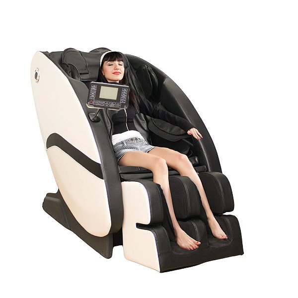 Poltrona 3d 5 Tipos Massagem Aquecimento Relaxante Premium Branca